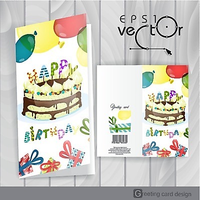 EPS 해외이미지 배너 기념일 행복 일러스트 텍스트 디저트 선물 이벤트 팜플렛 사람없음 목재 파티 케이크 축하 생일 엽서 초대 축하카드 생일축하 생일카드 해외202004 해외일러스트 나무 감정 음식 컨셉 재료 카드_감사 편지 파일형식 벡터