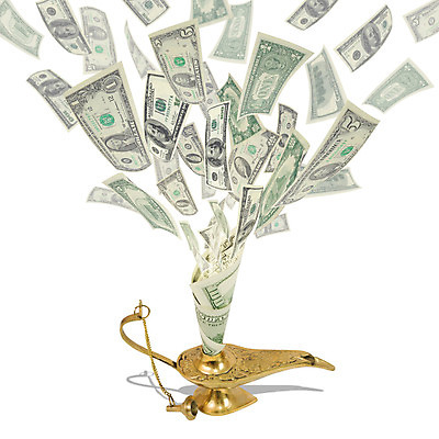 포토 JPG 해외이미지 컨셉 지폐 돈 비즈니스 아이디어 사람없음 금융 경제 빛 달러 금속 희망 힘 램프 행운 재산 황금 신비 이익 해외202004 해외포토 감정 재질 조명 파일형식