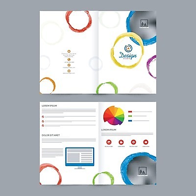 EPS 해외이미지 템플릿 포스터 리플렛 비즈니스 추상 팜플렛 사람없음 컬러풀 인포그래픽 정보 원형 잡지 문서 원그래프 마케팅 해외202004 도형 컬러 무늬 그래프 간행물 파일형식 벡터