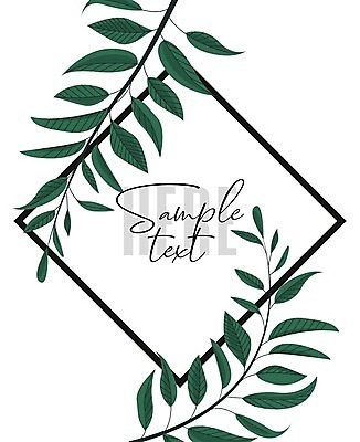 EPS 해외이미지 식물 꽃 포스터 백그라운드 잎 일러스트 프레임 사람없음 화환 낭만 시골 허브 꽃프레임 프레임일러스트 국경 해외202004 해외일러스트 컨셉 파일형식 벡터