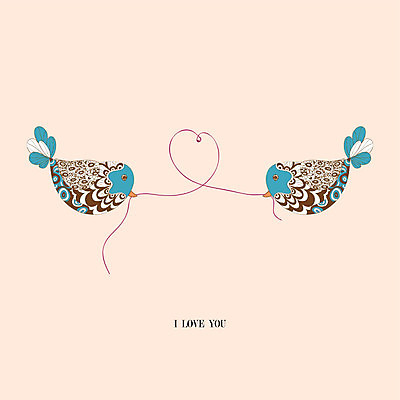 EPS 해외이미지 무료이미지 디자인 행복 백그라운드 컨셉 두마리 일러스트 조류 사랑 사람없음 하트 실 물기 해외202004 해외일러스트 모양 동물 감정 2 모션 파일형식 벡터 무료콘텐츠