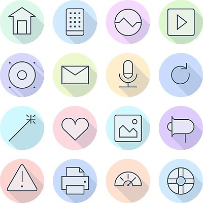 EPS 해외이미지 무료이미지 디자인 음악 일러스트 버튼 경고 사람없음 건물 스마트폰 스피커 확성기 소리 CD 하트 이메일 느낌표 인쇄기 마이크 마술봉 이미지 재생 동영상 계기판 새로고침 파스텔톤 집모양 해외202004 해외일러스트 모양 건축물 기호 컬러 음향기기 문화예술 전자제품 핸드폰 스마트기기 마술도구 파일형식 벡터 무료콘텐츠