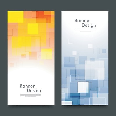 EPS 해외이미지 무료이미지 템플릿 배너 백그라운드 일러스트 사람없음 파란색 세트 주황색 레이아웃 해외202004 해외일러스트 컬러 파일형식 벡터 무료콘텐츠