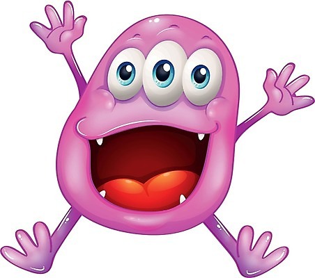 EPS 해외이미지 캐릭터 분홍색 일러스트 사람없음 점프 몬스터 해외202004 해외일러스트 일러캐릭터 컬러 모션 파일형식 벡터