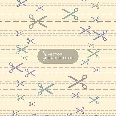 EPS 해외이미지 무료이미지 점선 백그라운드 컨셉 일러스트 가위 사람없음 노란색 해외202004 해외일러스트 선 컬러 문구용품 파일형식 벡터 무료콘텐츠