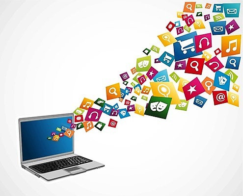 EPS 해외이미지 일러스트 모바일 사람없음 노트북 어플리케이션 온라인 해외202004 해외일러스트 전자제품 파일형식 벡터