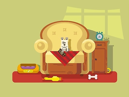 EPS 해외이미지 무료이미지 한마리 디자인 백그라운드 컨셉 일러스트 그림자 앉기 사람없음 반려동물 자명종 개 강아지 리모컨 안락의자 애견용품 개집 카툰스타일 개뼈다귀 해외202004 해외일러스트 동물 1 시계 의자 포유류 모션 알람 애견간식 파일형식 벡터 반려용품