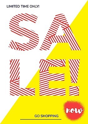 EPS 해외이미지 무료이미지 디자인 포스터 일러스트 타이포그라피 사람없음 빨간색 쇼핑 노란색 세일 줄무늬 해외202004 해외일러스트 문자 컬러 무늬 파일형식 벡터