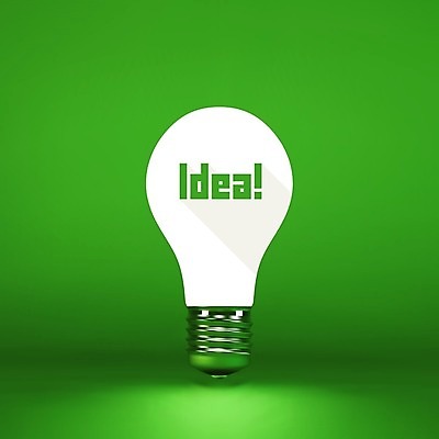 EPS 해외이미지 무료이미지 백그라운드 컨셉 전구 아이디어 타이포그라피 사람없음 초록색 해외202004 문자 컬러 파일형식 벡터 무료콘텐츠