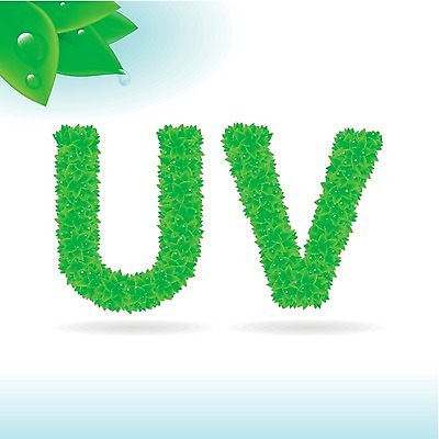 EPS 해외이미지 무료이미지 디자인 알파벳 하늘색 백그라운드 잎 일러스트 대문자 타이포그라피 사람없음 초록색 단어 U V 자외선 해외202004 해외일러스트 식물 문자 영어 컬러 파란색 파일형식 벡터