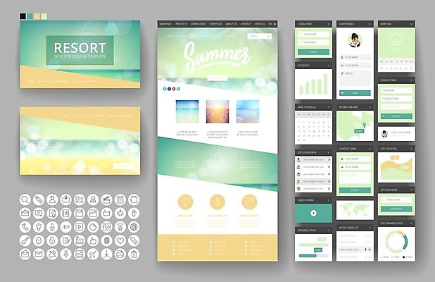 EPS 해외이미지 템플릿 디자인 바다 여행 지도 인터넷 일러스트 비즈니스 하늘 모바일 휴가 사람없음 그래픽 초록색 세트 세계 햇빛 태양 웹 플랫 메뉴 휴양지 레이아웃 페이지 UI 인터페이스 해외202004 해외일러스트 자연요소 컬러 장소 파일형식 벡터