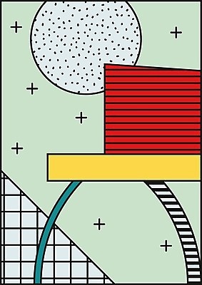 EPS 해외이미지 모양 디자인 백그라운드 패턴 일러스트 추상 사람없음 컬러풀 복고 기하학 멤피스디자인 해외202004 해외일러스트 컬러 무늬 파일형식 벡터