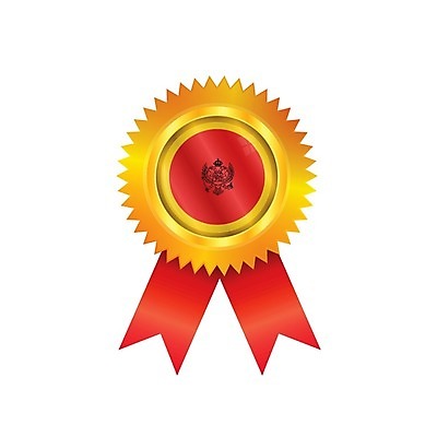 EPS 해외이미지 배너 유럽 리본 일러스트 사람없음 빨간색 세계 라벨 경쟁 깃발 상패 트로피 메달 심볼 배지 광택 몬테네그로 해외202004 해외일러스트 나라 컬러 컨셉 프레임 상_우승 상_상패 파일형식 벡터