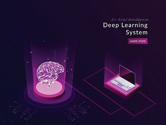 EPS 해외이미지 무료이미지 일러스트 사람없음 노트북 스마트 뇌 딥러닝 해외202004 AI_인공지능 해외일러스트 컨셉 IT 전자제품 파일형식 벡터 무료콘텐츠