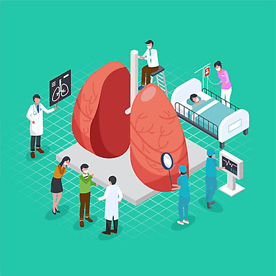 전신 여자 남자 일러스트 의학 엑스레이 병원 사람 여러명 성인 환자 간호사 의료진 의사 허파 청록색 아이소메트릭 기침 성인만 보건의날 국내일러스트 AI파일 직업 컬러 다수 호흡기관 파일형식 벡터 법정기념일