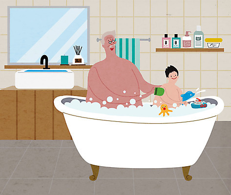 할아버지 노년 남자 어린이 일러스트 손자 욕조 사람 소년 상반신 두명 실버라이프 위생용품 장난감 목욕 목욕탕 욕실 즐거움 남자만 국내일러스트 AI파일 라이프스타일 감정 생활용품 성인 청결 손주 파일형식 벡터