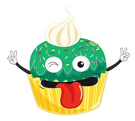 EPS 해외이미지 클립아트 일러스트 디저트 사람없음 컵케이크 음식캐릭터 맛있는 해외202004 해외일러스트 일러캐릭터 캐릭터 음식 케이크 파일형식 벡터