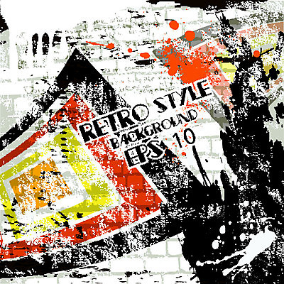 EPS 해외이미지 디자인 외관 선 벽 백그라운드 일러스트 표면 추상 미술 사람없음 건물 빨간색 노란색 검은색 패턴백그라운드 거친 복고 그런지 해외202004 해외일러스트 건축물 컬러 무늬 패턴 문화예술 파일형식 벡터