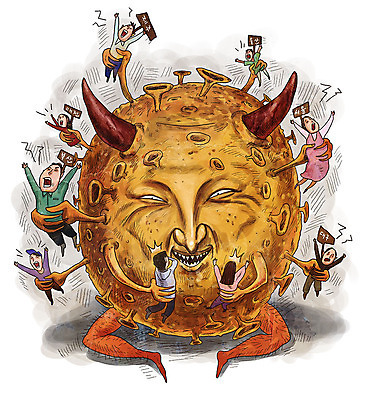 PSD 여자 남자 일러스트 웃음 사람 여러명 성인 잡기 바이러스 질병 감기 사회이슈 감염 전염 지역 몬스터 인플루엔자 성인만 코로나바이러스 델타변이바이러스 국내일러스트 다수 컨셉 의학 모션 표정 파일형식