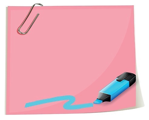 EPS 해외이미지 무료이미지 분홍색 일러스트 프레임 공백 메모지 포스트잇 클립 형광펜 메모꽂이 카피스페이스 해외202004 해외일러스트 컬러 문구용품 펜 사무용품 파일형식 벡터 무료콘텐츠