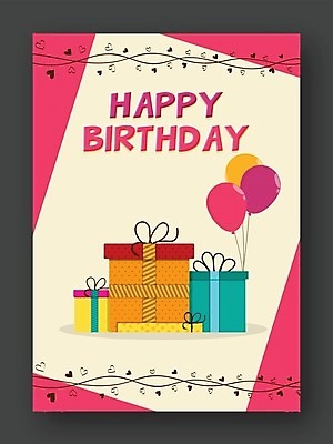 EPS 해외이미지 무료이미지 행복 포스터 일러스트 이벤트 타이포그라피 사람없음 선물상자 파티 쌓기 생일 생일축하 풍선 생일선물 생일카드 해외202004 해외일러스트 카드프레임 문자 기념일 감정 모션 카드_감사 프레임 선물 상자 축하 파일형식 벡터 무료콘텐츠