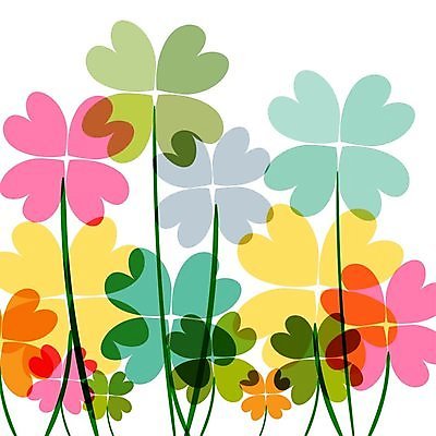 EPS 해외이미지 식물 무료이미지 분홍색 일러스트 사람없음 봄 하트 네잎클로버 해외202004 해외일러스트 모양 계절 컬러 클로버 파일형식 벡터 무료콘텐츠