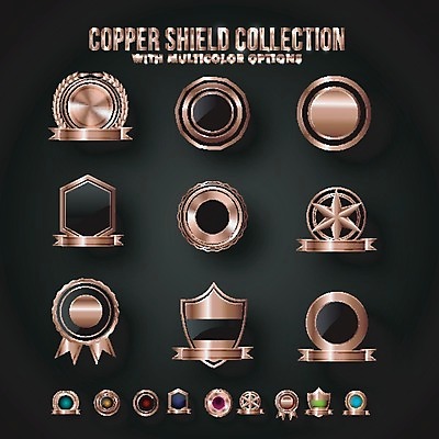 EPS 해외이미지 무료이미지 일러스트 사람없음 장식 수집 상패 메달 심볼 배지 휘장 해외202004 해외일러스트 상_우승 상_상패 파일형식 벡터 무료콘텐츠