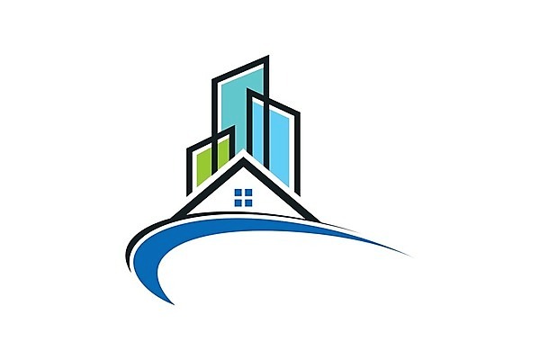 EPS 해외이미지 무료이미지 디자인 일러스트 회사 비즈니스 주택 사람없음 건물 파란색 심볼 브랜딩 해외202004 해외일러스트 건축물 컬러 파일형식 벡터 무료콘텐츠 건축