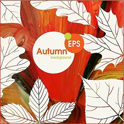 EPS 해외이미지 식물 무료이미지 백그라운드 단풍 잎 일러스트 자연 수채화 사람없음 빨간색 초록색 갈색 가을 기름 밤 해외202004 해외일러스트 계절 음식 컬러 견과류 생태계 파일형식 벡터