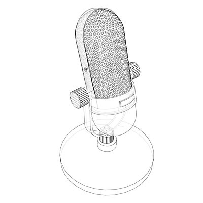 EPS 해외이미지 무료이미지 라인일러스트 일러스트 사람없음 그래픽 스탠드마이크 마이크 오브젝트 해외202004 해외일러스트 음향기기 파일형식 벡터 무료콘텐츠 전자제품