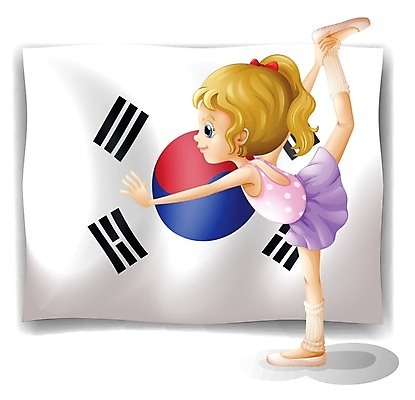 EPS 해외이미지 전신 무료이미지 여자 어린이 백그라운드 일러스트 한국 한명 소녀 태극기 발레 연습 발레리나 손뻗기 다리들기 소녀한명만 해외202004 해외일러스트 1 아시아 모션 사람 춤 국기 여자한명만 소녀만 파일형식 벡터 무료콘텐츠