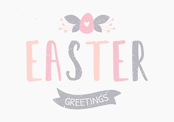 EPS 해외이미지 무료이미지 디자인 분홍색 일러스트 부활절 타이포그라피 사람없음 파스텔톤 해외202004 해외일러스트 문자 기념일 컬러 파일형식 벡터 무료콘텐츠