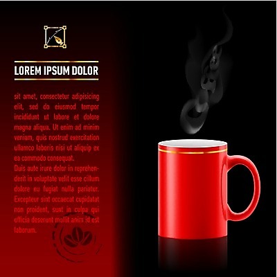EPS 해외이미지 디자인 커피 음료 음식 백그라운드 일러스트 아이디어 그림자 미술 사람없음 컵 빨간색 갈색 3D 검은색 카페 머그컵 수증기 심볼 오브젝트 에스프레소 해외202004 해외일러스트 식기 컬러 컨셉 문화예술 상점 디지털합성 파일형식 벡터