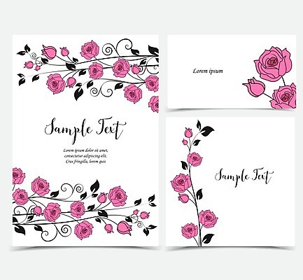 EPS 해외이미지 무료이미지 꽃 분홍색 잎 일러스트 프레임 사람없음 장미 꽃프레임 프레임일러스트 해외202004 해외일러스트 식물 컬러 파일형식 벡터