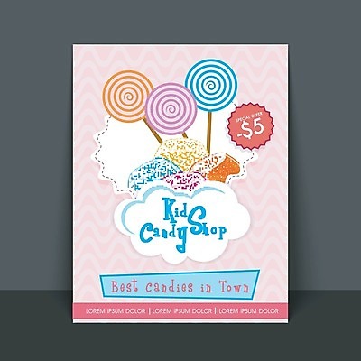 EPS 해외이미지 무료이미지 포스터 분홍색 일러스트 디저트 막대사탕 사탕 사람없음 상점 달콤 젤리 사탕가게 해외202004 해외일러스트 음식 컬러 맛 파일형식 벡터 무료콘텐츠