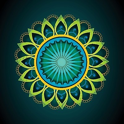 EPS 해외이미지 무료이미지 백그라운드 꽃무늬 일러스트 사람없음 축하 인도 청록색 인도문화 만다라 해외202004 해외일러스트 동양문화 꽃 아시아 컬러 외국문화 컨셉 무늬 인도_나라 파일형식 벡터 무료콘텐츠