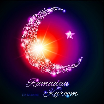 EPS 해외이미지 무료이미지 디자인 별 일러스트 사람없음 빛 보라색 축제 축하 화려 초승달 이슬람교 라마단 해외202004 해외일러스트 자연요소 종교 컬러 컨셉 달 파일형식 벡터