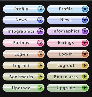 EPS 해외이미지 무료이미지 디자인 일러스트 버튼 프레임 사람없음 세트 메뉴 웹디자인 해외202004 해외일러스트 파일형식 벡터 무료콘텐츠