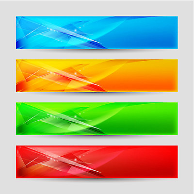 EPS 해외이미지 무료이미지 배너 백그라운드 일러스트 사람없음 빨간색 초록색 파란색 세트 주황색 해외202004 해외일러스트 컬러 파일형식 벡터 무료콘텐츠