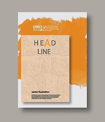 EPS 해외이미지 무료이미지 템플릿 디자인 종이 백그라운드 일러스트 사람없음 그래픽 갈색 주황색 프레임템플릿 해외202004 해외일러스트 컬러 파일형식 벡터 무료콘텐츠