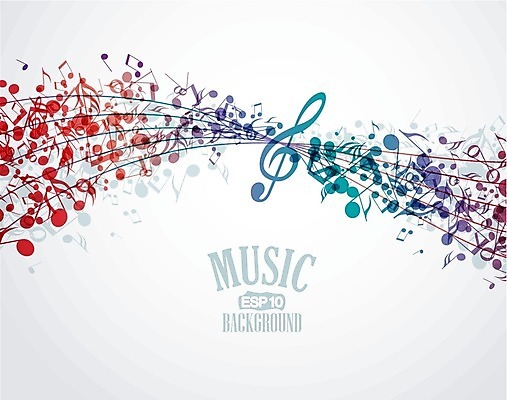 EPS 해외이미지 무료이미지 음악 백그라운드 곡선 음표 일러스트 사람없음 해외202004 해외일러스트 기호 선 문화예술 파일형식 벡터