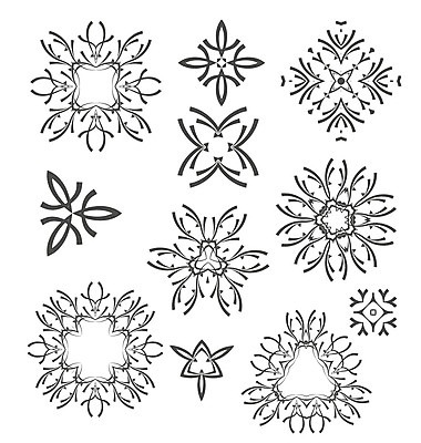 EPS 해외이미지 모양 무료이미지 디자인 꽃무늬 일러스트 추상 미술 사람없음 세트 화려 우아함 해외202004 해외일러스트 꽃 컨셉 무늬 문화예술 파일형식 벡터