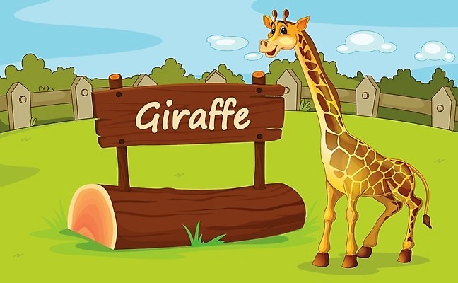 EPS 해외이미지 무료이미지 한마리 공원 일러스트 동물원 사람없음 목재 울타리 기린 통나무 해외202004 해외일러스트 나무 1 공공시설 재료 포유류 담장 파일형식 벡터 무료콘텐츠