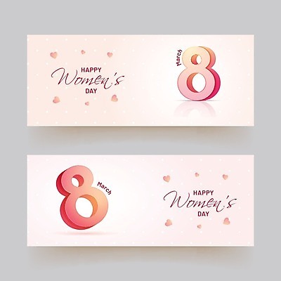 EPS 해외이미지 무료이미지 배너 기념일 분홍색 백그라운드 컨셉 일러스트 기념 이벤트 사람없음 하트 축하 8 3월 세계여성의날 해외202004 해외일러스트 모양 컬러 숫자 날짜 파일형식 벡터