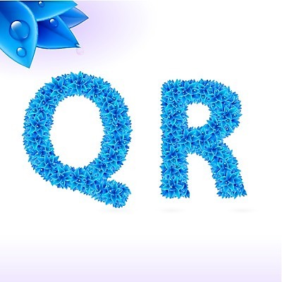 EPS 해외이미지 무료이미지 디자인 알파벳 잎 일러스트 텍스트 대문자 미술 타이포그라피 사람없음 파란색 물방울 Q R 해외202004 해외일러스트 식물 문자 영어 컬러 문화예술 파일형식 벡터 무료콘텐츠