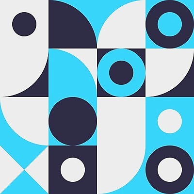 EPS 해외이미지 무료이미지 디자인 하늘색 패턴 일러스트 추상 미술 사람없음 검은색 흰색 원형 심플 스타일 해외202004 해외일러스트 도형 컬러 무늬 문화예술 파란색 파일형식 벡터