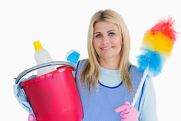 포토 JPG 해외이미지 백인 여자 분홍색 장갑 한명 성인 30대 금발 앞치마 잡기 청소 세제 양동이 흰배경 위생관리 해외202004 해외포토 서양인 1 헤어스타일 잡화 컬러 백그라운드 모션 관리 사람 장년 흰색 파일형식