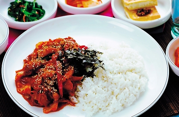 포토 JPG 스튜디오촬영 한식 음식 밥 한국 사람없음 덮밥 오징어덮밥 국내포토 아시아 실내 파일형식