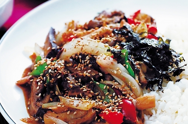 포토 JPG 스튜디오촬영 한식 음식 밥 한국 사람없음 덮밥 버섯덮밥 국내포토 아시아 실내 파일형식