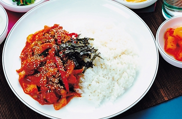 포토 JPG 스튜디오촬영 한식 음식 밥 한국 사람없음 덮밥 오징어덮밥 국내포토 아시아 실내 파일형식